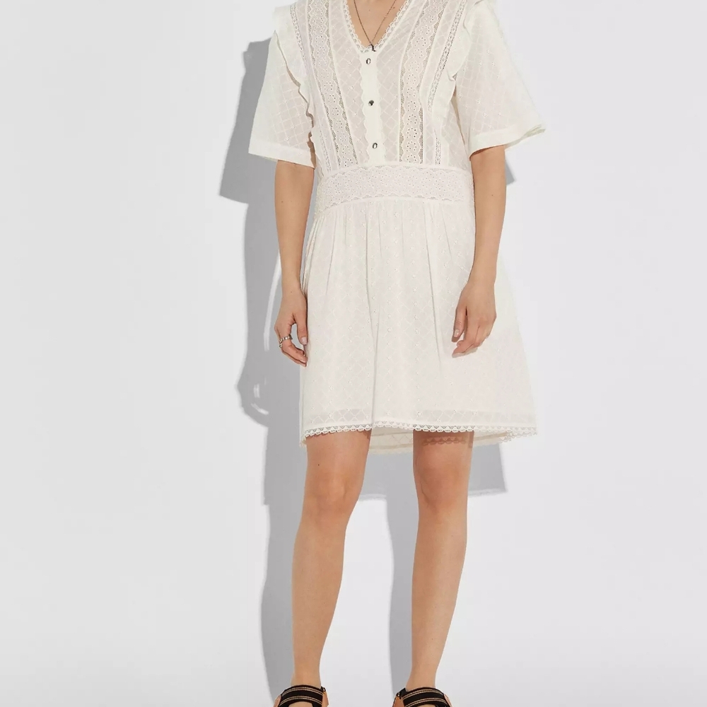 Coach White Lace Dress
